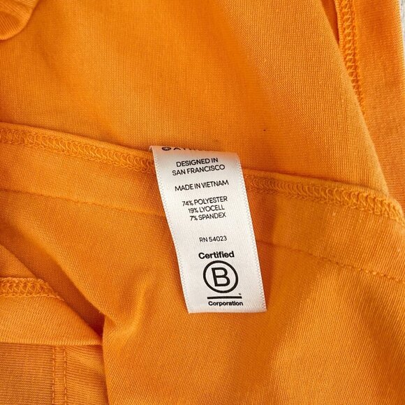 Athleta Sleeveless Tank Top Workout Gym Muscle Tee Stretch Orange Womens XS - Picture 6 of 10